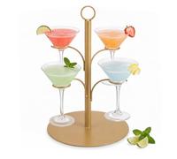 Relaxdays Présentoir 4 verres