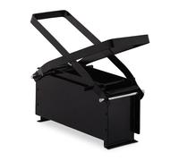 Relaxdays Presse briquette de papier, acier pour blocs, manuel, comprimer, HlP 12x26x9cm, noir