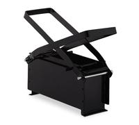 Relaxdays Presse briquette de Papier, Acier; pour Blocs, Manuel, comprimer, HlP 12x26x9cm, Noir