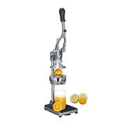 Relaxdays Presse-citron manuel avec coupe-pommes presse orange HxlxP: 47,5 x 17,5 x 40,5 cm, argent