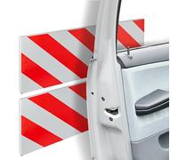 Relaxdays Protection de Garage pour la portière Automobile, lot 2, réfléchissante, 20 x 50 cm, Rouge et Blanc