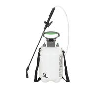 Relaxdays Pulvérisateur à Pression 5 L, Appareil, Lance Tuyau, Ceinture, Plante Jardin, 3 Bar, buse réglable, Blanc