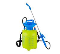 Relaxdays Pulvérisateur à Pression avec Lance, 3 litres, buse réglable, Entretien et Nettoyage des Plantes, Vaporisateur de Jardin, Jaune/Bleu
