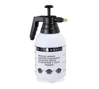 Relaxdays Pulvérisateur à Pression, Lot de 2, Bouteille pulvérisation, Pompe, buse Laiton réglable 1,5 L, Plante Jardin, Noir