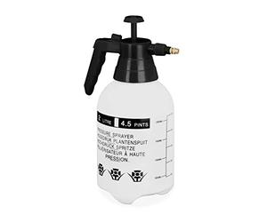 Relaxdays Pulvérisateur Universel Manuel 2L, Lot de 2, Jet réglable, pour Eau et désherbant, brumisateur Jardin, Blanc - Noir
