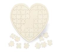 Relaxdays Puzzle coeur mariage en bois