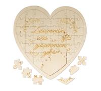 Relaxdays Puzzle en Forme de cœur, 49 pièces, idée Cadeau pour la Saint-Valentin, Expression Romantique, Nature