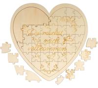 relaxdays Puzzle en forme de cœur avec phrase gravée