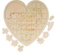 relaxdays Puzzle en forme de cœur avec phrase gravée