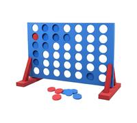 Relaxdays Quatre en Ligne XXL, Jeu d'extérieur, Enfants et Adultes, H x L x P 49 x 73 x 33 cm, Mousse EVA, Bleu-Rouge