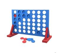 Relaxdays Quatre en Ligne XXL, Jeu d'extérieur, Enfants et Adultes, H x L x P 49 x 73 x 33 cm, Mousse EVA, Bleu-Rouge