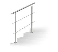 Relaxdays Rampe d'escalier en inox extérieur