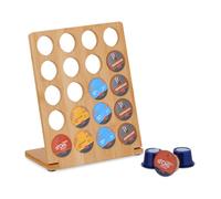 Relaxdays Range-capsules, support pour 20 dosettes, porte-dosettes bambou, HxLxP: 27x22x11 cm, nature