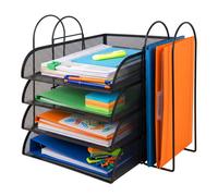 Relaxdays Range-courrier métal 4 niveaux