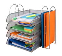 Relaxdays Range-courrier métal 4 niveaux