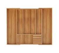 relaxdays Range-couverts en bambou extensible