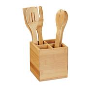 Relaxdays Range-couverts en bambou