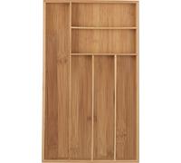 relaxdays Range-couverts en bambou 6 compartiments