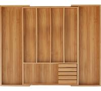 relaxdays Range-couverts en bambou extensible