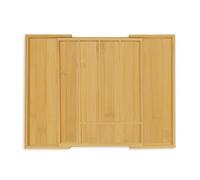 Relaxdays Range-Couverts, Extensible, 5 à 7 Compartiments, système de rangemenr pour Le tiroir, Bambou et MDF, Nature