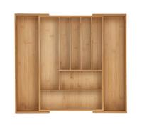 Relaxdays Range-couverts extensible en bambou