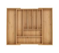 Relaxdays Range-couverts extensible en bambou
