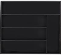 relaxdays Range-couverts noir 5 compartiments