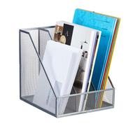 Relaxdays Range-revues à 3 compartiments