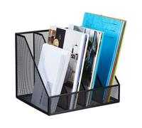 Relaxdays Range-revues à 4 compartiments