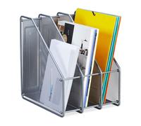 Relaxdays Range-revues avec 3 compartiments