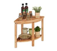 Relaxdays Rangement d’Angle, Cuisine & Salle de Bain, HxLxP: env. 42 x 55 x 39,5 cm, pour Le Plan de Travail, Nature