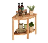 Relaxdays Rangement d’angle, cuisine & salle de bain, HxLxP: env. 42 x 55 x 39,5 cm, pour le plan de travail, nature