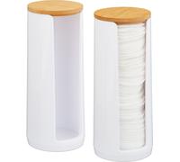 relaxdays Rangement des cotons-tiges, lot de 2