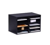 Relaxdays Rangement documents en bambou 10 cases