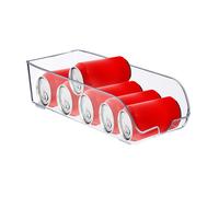 relaxdays Rangement frigo, Organisateur Cuisine, Aliments, HLP 10 x 16 x 35 cm, boîte avec poignée, bac, Transparent