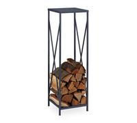 Relaxdays Rangement gris en acier pour bûches