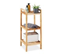 Relaxdays Rangement noyer 3 niveaux