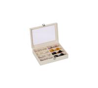 Relaxdays Rangement pour 8 Paires de Lunettes, fenêtre de visualisation, H x L x P : 8,5 x 33,5 x 24,5 cm, Blanc