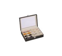 Relaxdays Rangement pour 8 Paires de Lunettes, fenêtre de visualisation, H x L x P : 8,5 x 33,5 x 24,5 cm, Noir