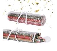 Relaxdays - Rangement pour Papier Cadeau, 2 pièces, Zip, poignées, H x P : 79 x 22 cm, Sac Transparent