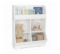 Relaxdays Rangement Pratique pour la Chambre d'enfant, spacieux et Robuste, H x L x P : 89,5 x 67 x 30 cm, Blanc