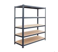 Relaxdays Rayonnage charges lourdes H x L x P : 200 x 120 x 60 cm charge 875 kg 5 niveaux MDF à emboîter anthracite