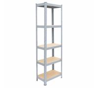 Relaxdays Rayonnage gris 5 niveaux