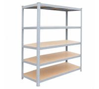 Relaxdays Rayonnage gris 5 niveaux