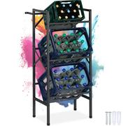 relaxdays Rayonnage pour caisses de boissons pour 3 caisses