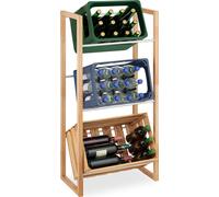 relaxdays Rayonnage pour caisses de boissons pour 3 caisses