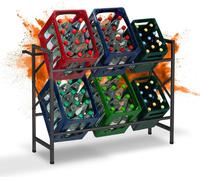 relaxdays Rayonnage pour caisses de boissons pour 6 caisses