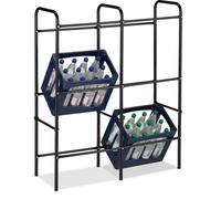 relaxdays Rayonnage pour caisses de boissons pour 6 caisses