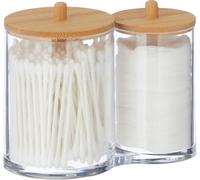 relaxdays Réceptacle pour cotons-tiges et tampons d'ouate