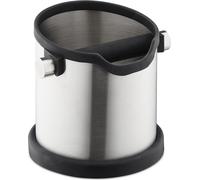Relaxdays Bac à marc de café, barre en caoutchouc, pour machine porte-tamis, récupérateur, acier inox, argenté, 1 unité